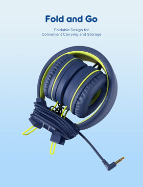 iClever adjustable headband and soft ear cushions for a secure fit