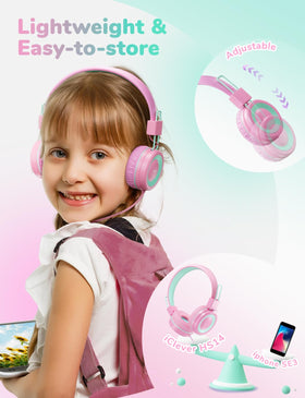 iClever Kids Headphones soft ear pads for hours of wear