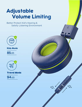 iClever volume-limiter headphones 85/94dB for varied environments