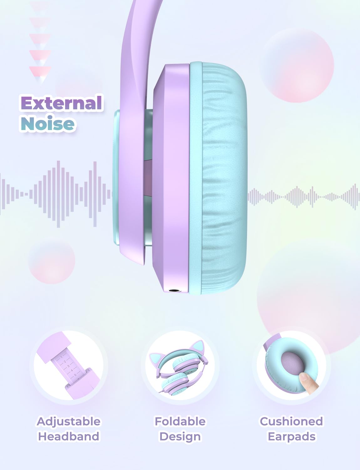 85 dBA safe volume design helps protect young ears during daily use.