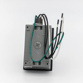 Close-up of ICM Controls ICM517 wiring inside a rugged enclosure.