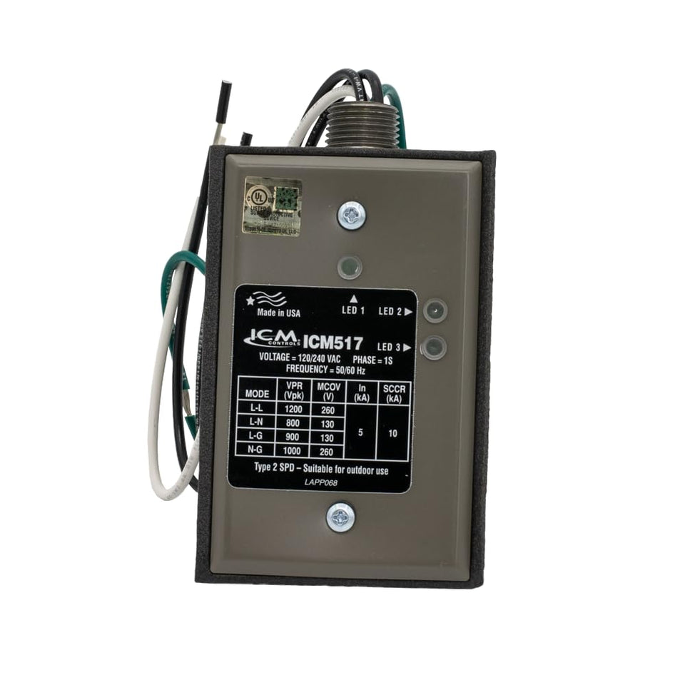 ICM Controls ICM517 surge protector in a durable NEMA 3R enclosure.