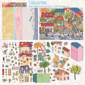 ictbqqdt compact-packaging scene stickers convenient to store and gift