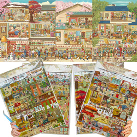 ictbqqdt four seasons background card for immersive scene building