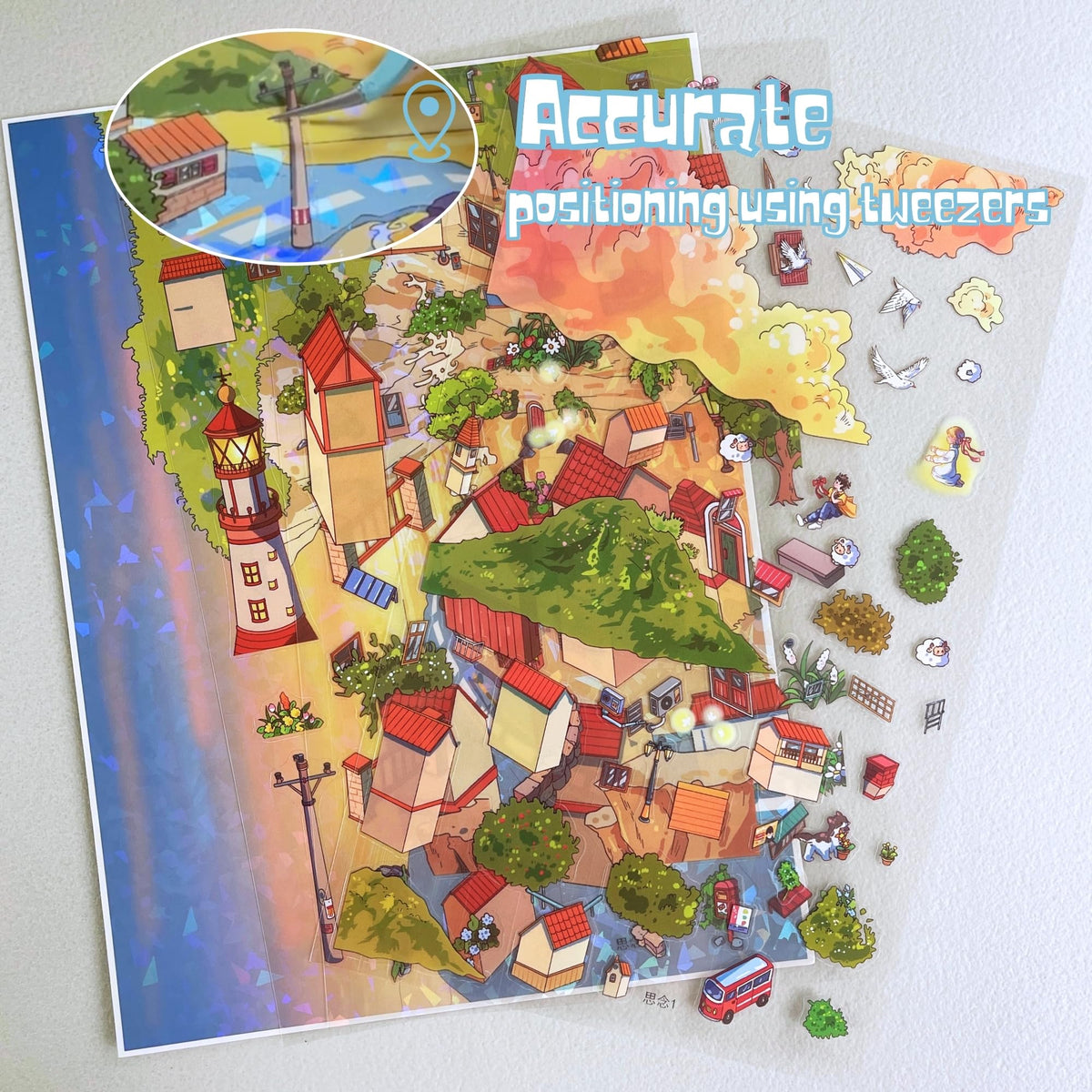 ictbqqdt scene stickers coated durable surface suggests longevity and reuse potential