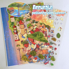 ictbqqdt scene stickers coated durable surface suggests longevity and reuse potential