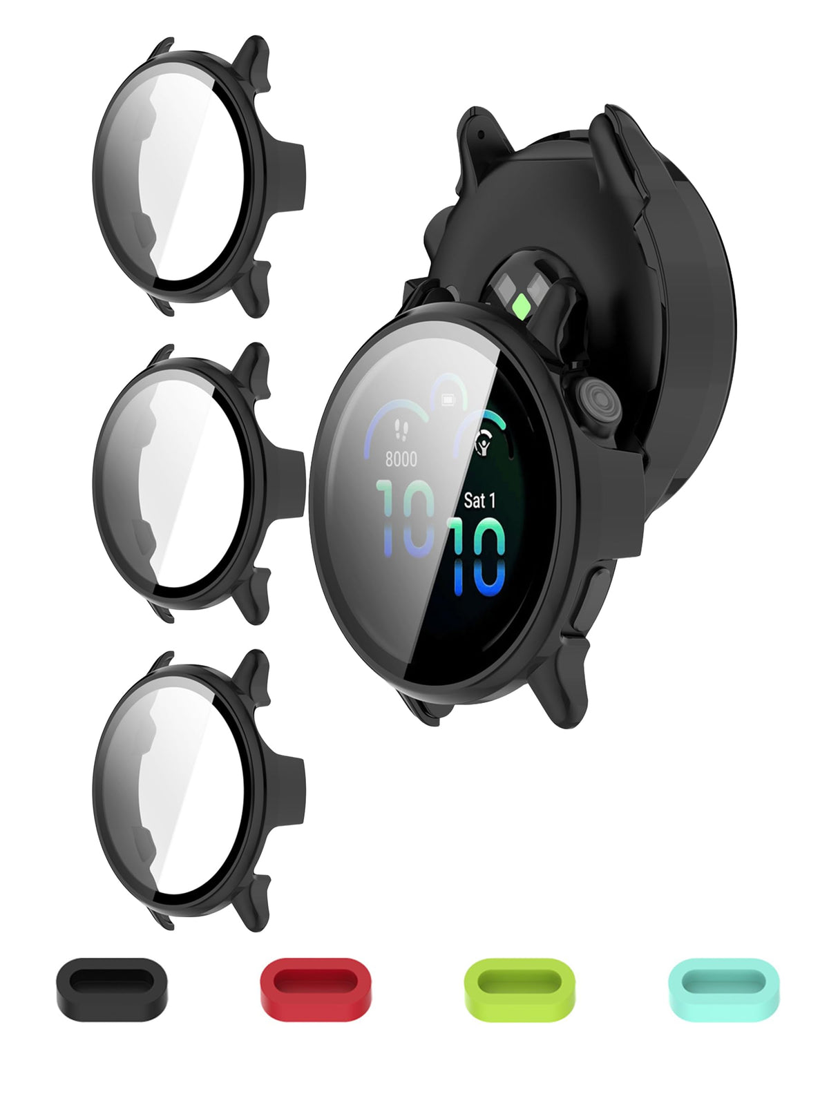 iDaPro full protect case for Garmin Vivoactive 6 with built-in 9H glass protection.