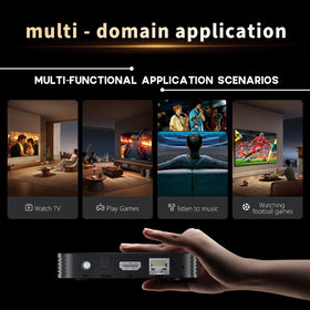 IDEALROYAL 4K on TV screen demonstrating crisp high-resolution playback benefit