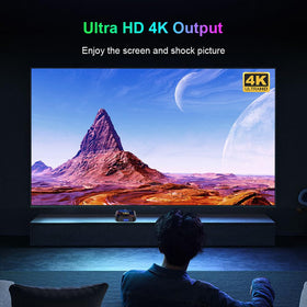 IDEALROYAL 8K video output demo on TV illustrating crisp picture benefit