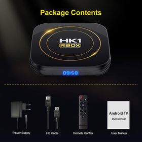 IDEALROYAL HK1 retail box with accessories indicating what’s in the package