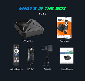 IDEALROYAL Q1 Mini retail packaging with manual and cables for straightforward unboxing benefit