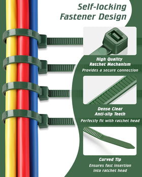 Idemeet zip ties demonstrate weather resistance from -40°F to 185°F for outdoor use.