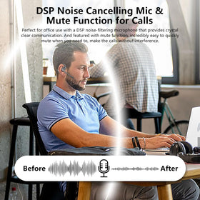 iDIGMALL detachable boom microphone attached, flexible placement for clear calls