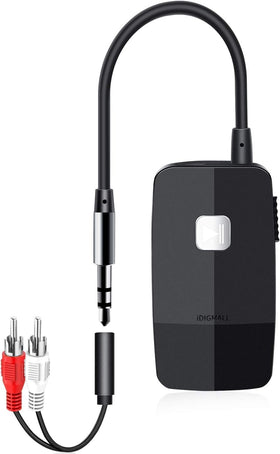 iDIGMALL J205 Bluetooth receiver setup shows easy plug-and-play with car stereo