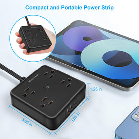 IECOPOWER side profile mounted under a desk demonstrating hidden cable management benefit