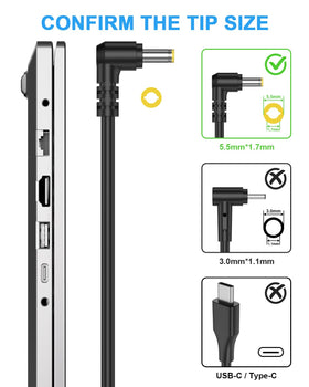 IEFUU 135W charger close-up with adapter highlighting secure connection for gaming laptops