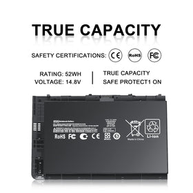 IEFUU BT04XL label with specifications for easy verification