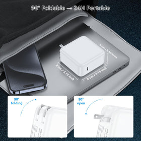 IEFUU foldable USB-C charger fits compact bags with minimal bulk.
