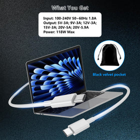 IEFUU long cable supports charging at home, office, or while traveling.