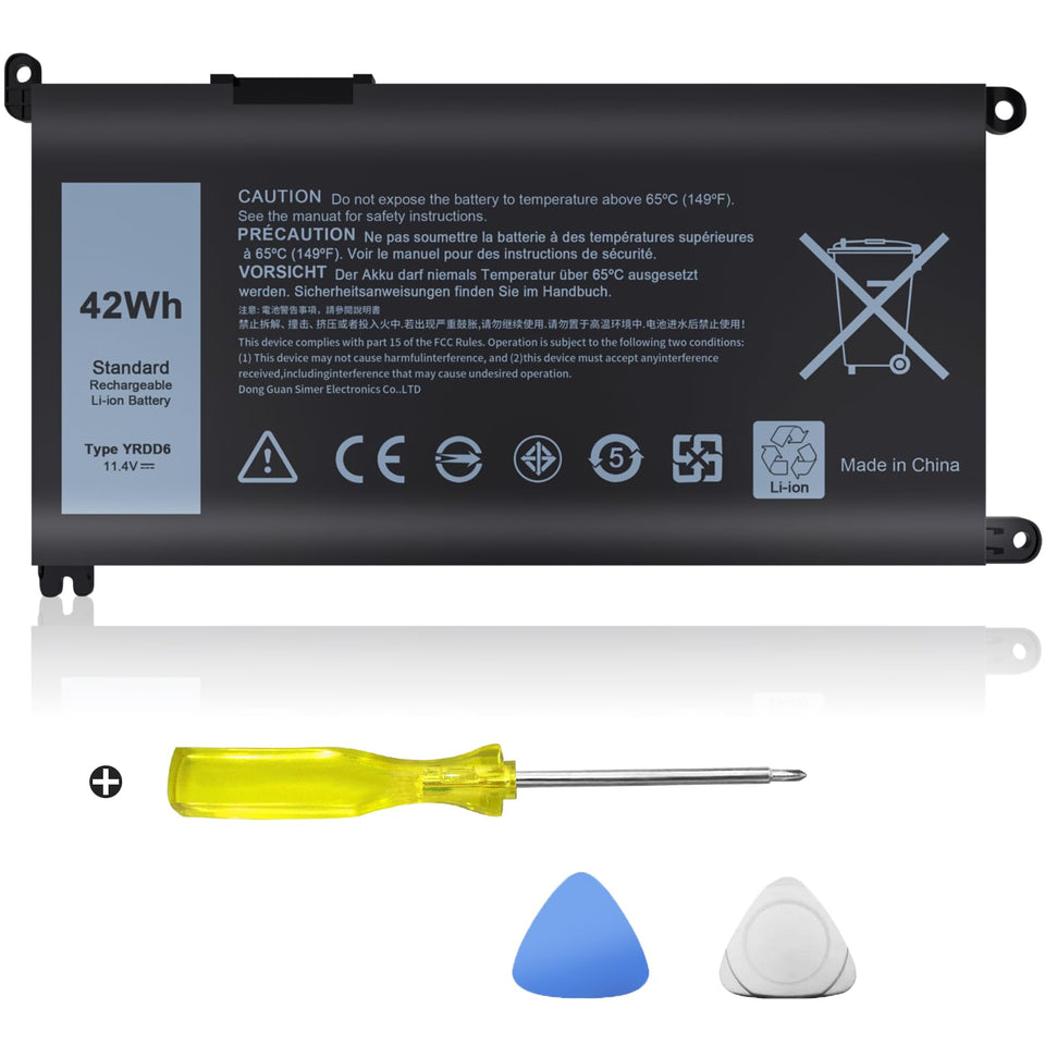IEFUU YRDD6 front packaging showing battery and benefit of easy replacement