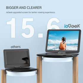 ieGeek 15-6 inch HD display delivers sharp visuals for travel and home viewing