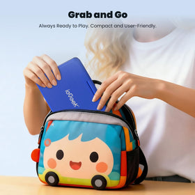 ieGeek folded into tablet mode for compact storage and travel