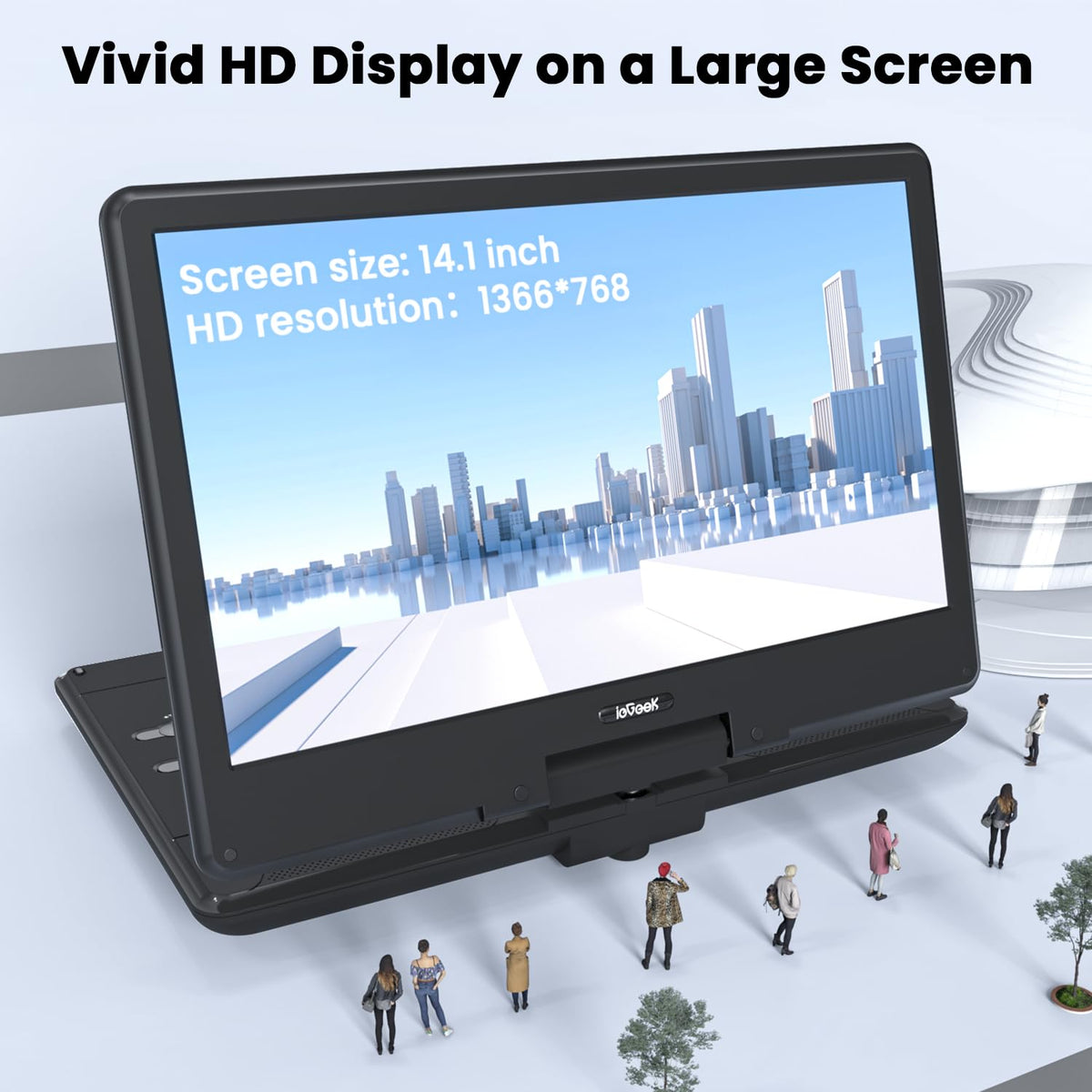 ieGeek portable DVD player with HDMI input supports streaming and console use