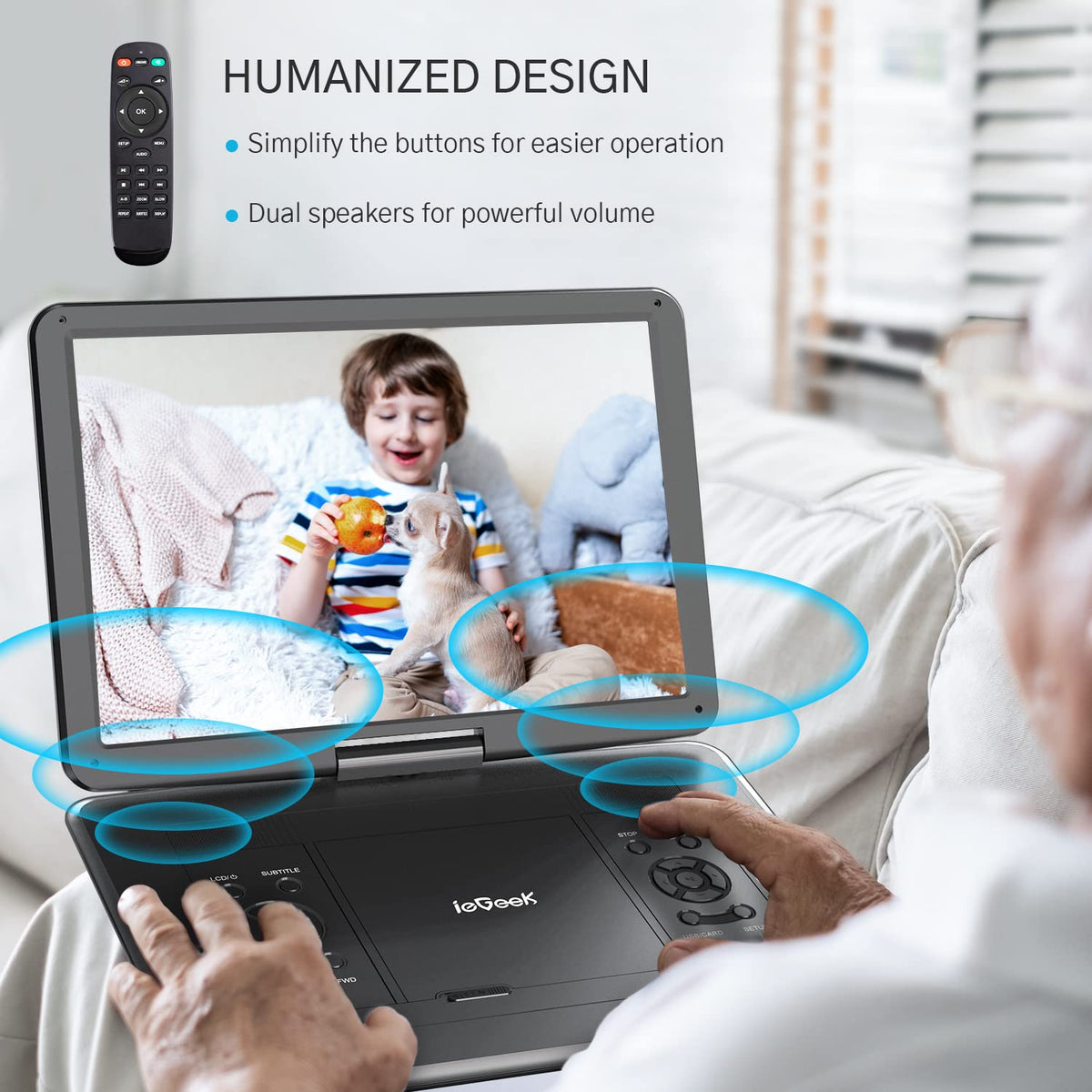 ieGeek enlarged buttons and remote simplify operation for all ages