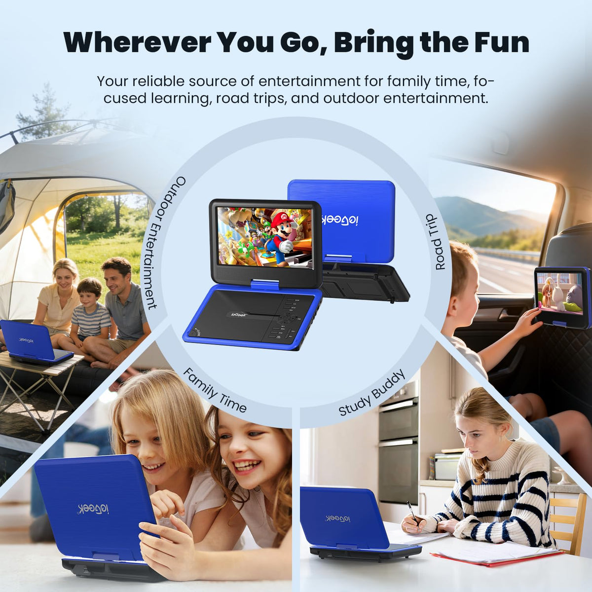ieGeek playing a DVD with remote for simple family operation