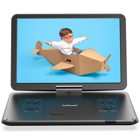 ieGeek portable DVD screen shows bright 15.6 inch display for family movie nights