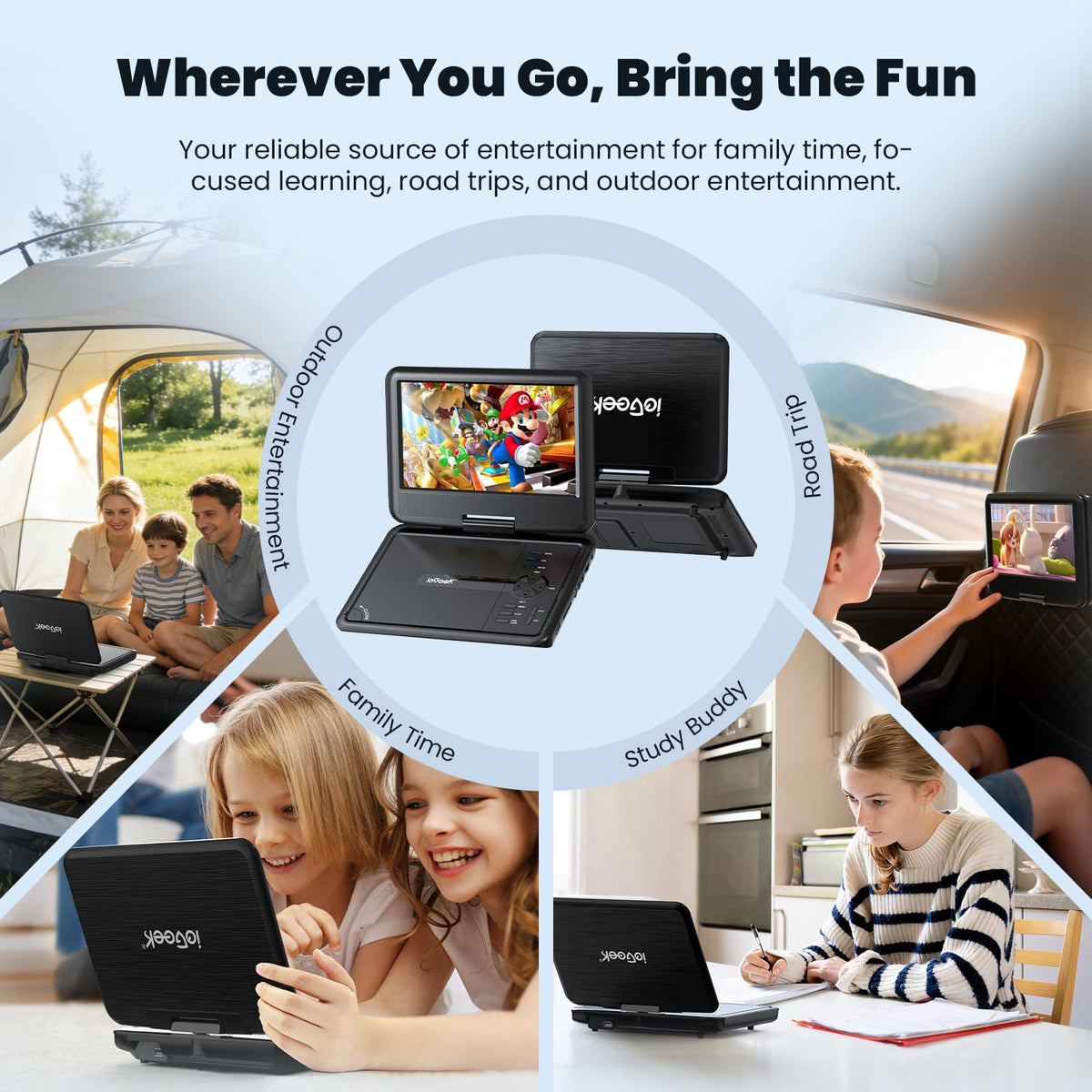 ieGeek remote and included chargers highlighting simple control and power versatility