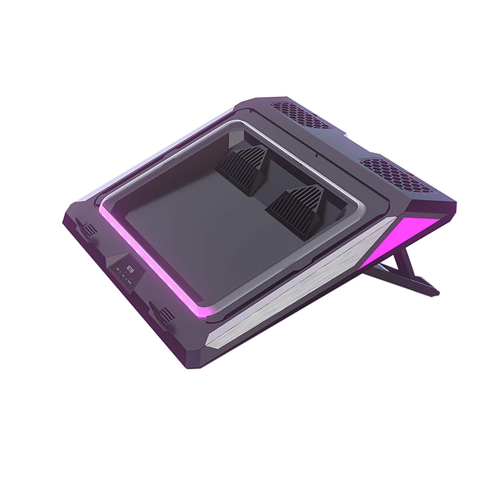 IETS GT300 double-blower cooling pad front view improves laptop airflow.