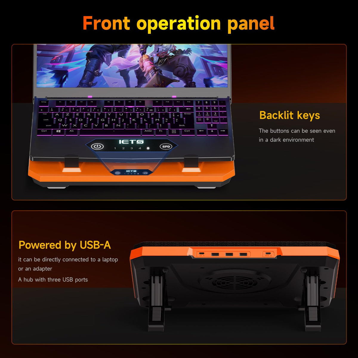 IETS GT300 five-speed wind dial emphasizes customizable cooling for gaming or work