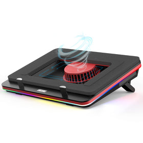 IETS GT500 turbo-fan front view with RGB lighting for gaming cooling