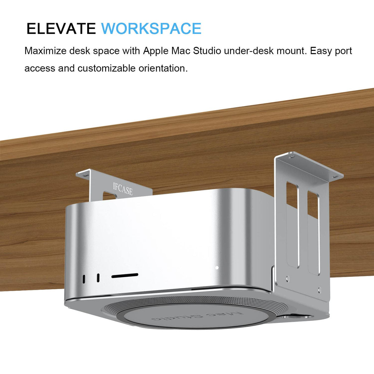 IFCASE aluminum bracket side profile showing elevated 3cm airflow gap