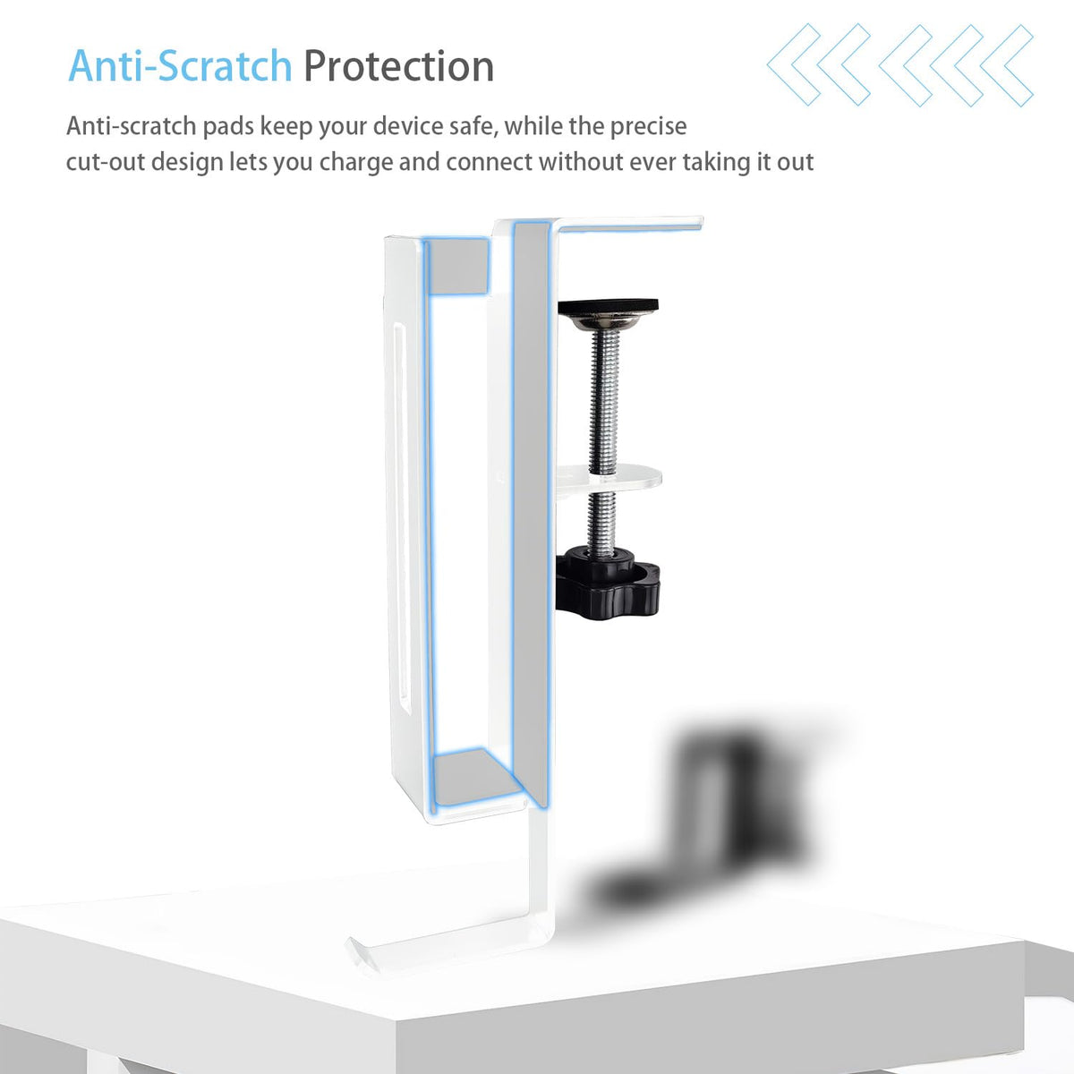 IFCASE ergonomic cable management design preserves cable access while tidying the workspace.