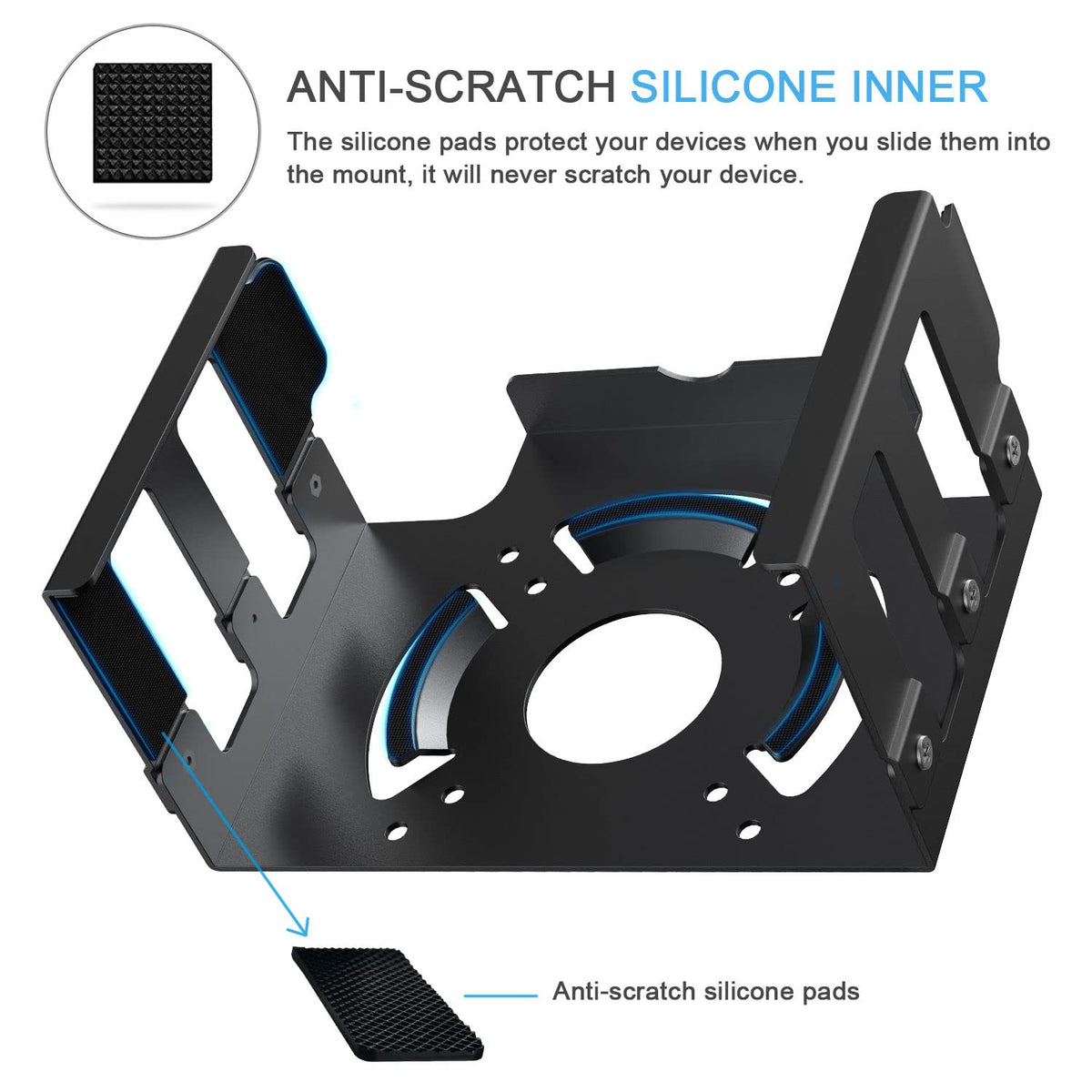 IFCASE space-saving desk mount frees surface area for accessories