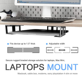 IFCASE under-desk mount shows anti-scratch pads protecting your device.
