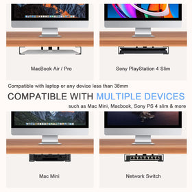 IFCASE compatibility-friendly mount fits devices up to 1.5 inches thick.