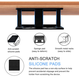IFCASE under desk laptop mount close-up emphasizes aluminum durability