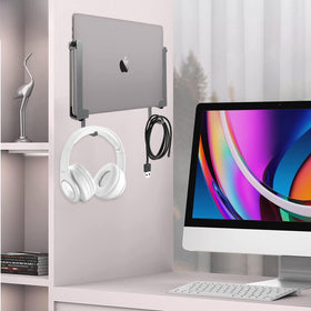IFCASE wall-mount features a built-in headphone hook for cable organization.