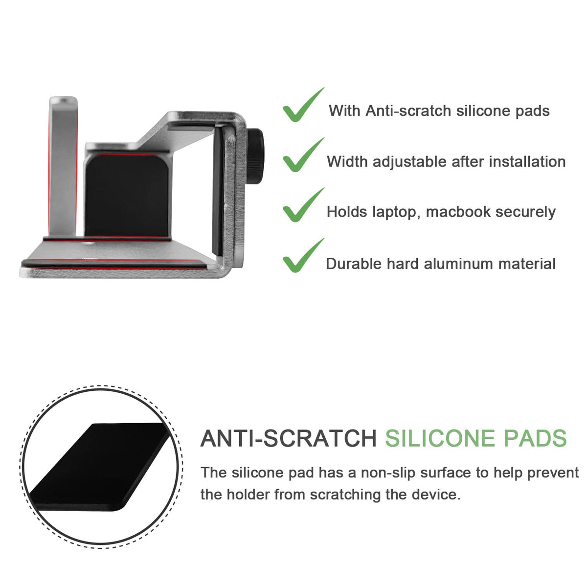 IFCASE wall-mount holds a laptop in bracket with a clean, tidy look.