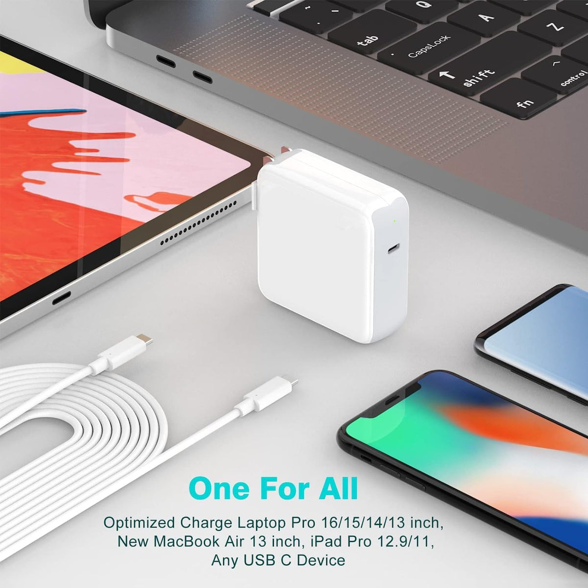 IFEART USB-C cable internal e-mark chip close-up for safe 100W throughput