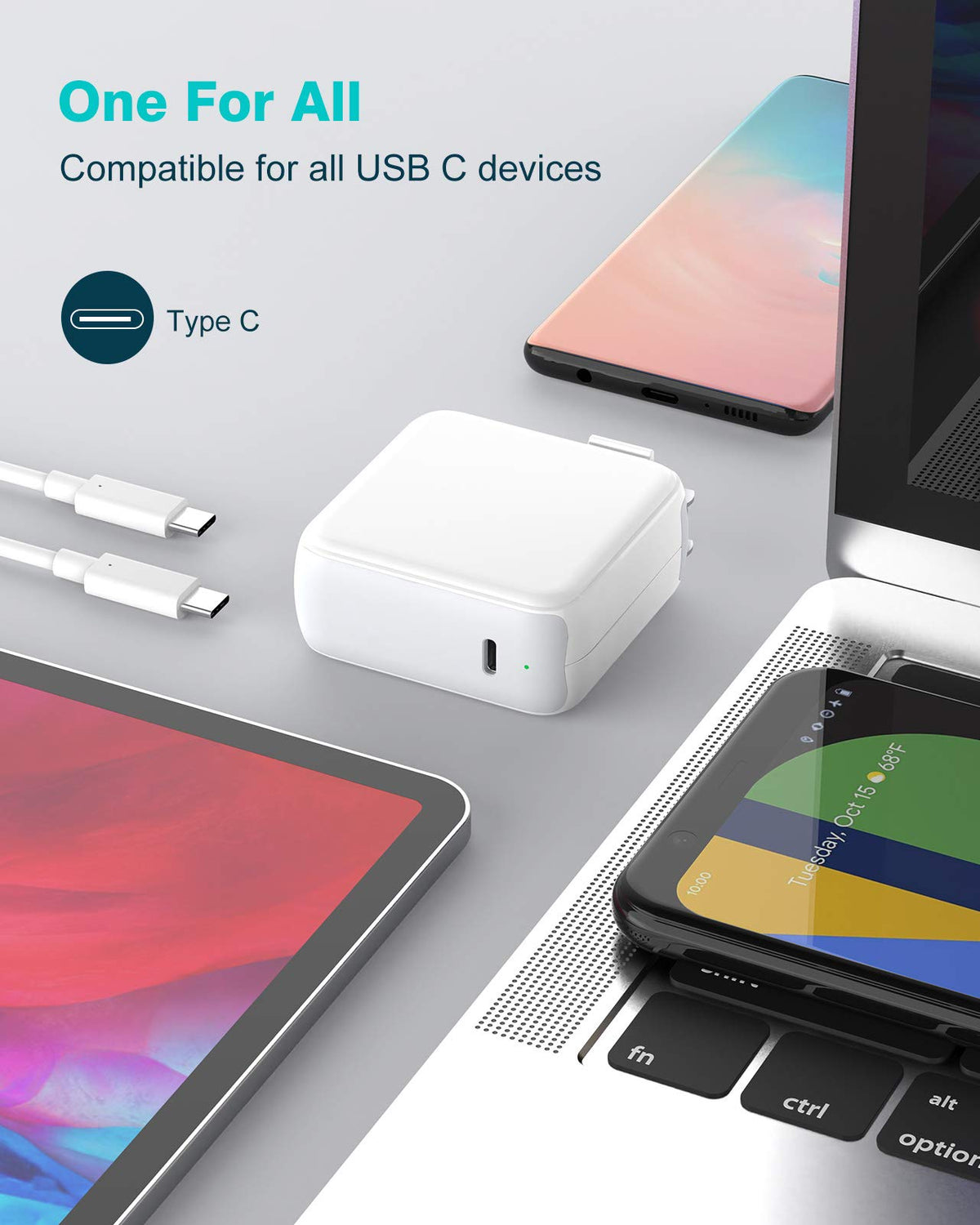 IFEART charger connected to MacBook demonstrating fast, reliable power delivery