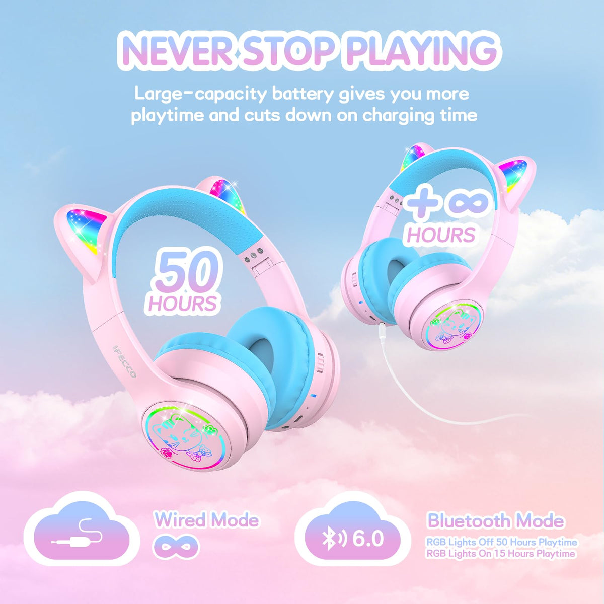 Ifecco protective carry case holding headphones for travel and storage