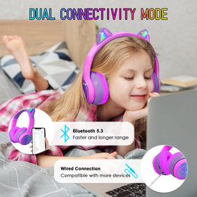 I love e iFecco folded headphones packed inside included protective case for travel