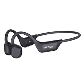 IFECCO front view of headphones showing sleek open-ear design and sporty fit