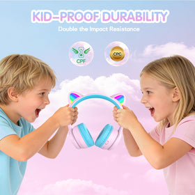 Ifecco child wearing headphones at a desk for online learning comfort