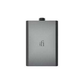 ifi Hip-dac 3 Stealth front shot showcasing compact portable design for high-res listening