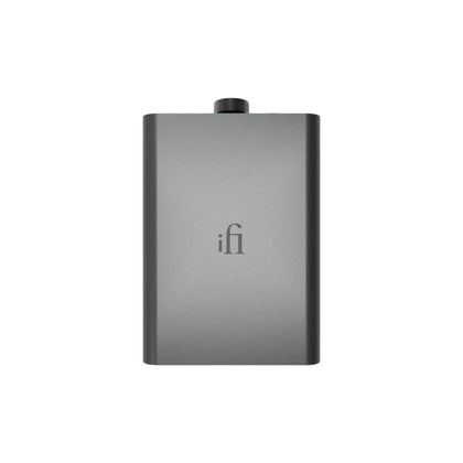ifi Hip-dac 3 Stealth front shot showcasing compact portable design for high-res listening